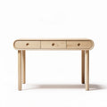 Houten bureau met drie lades 120 x 60 x 75cm lichtbeige kleur