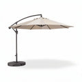 Parasols met een draaibare arm in beige 250 x 300 x 250 cm van aluminium