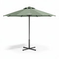 Parasol met een groene doek en zwarte aluminium voet 200 x 200 x 250cm