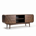 Tv-meubel van bruin hout met gouden accenten en opbergruimte 150 x 40 x 60cm